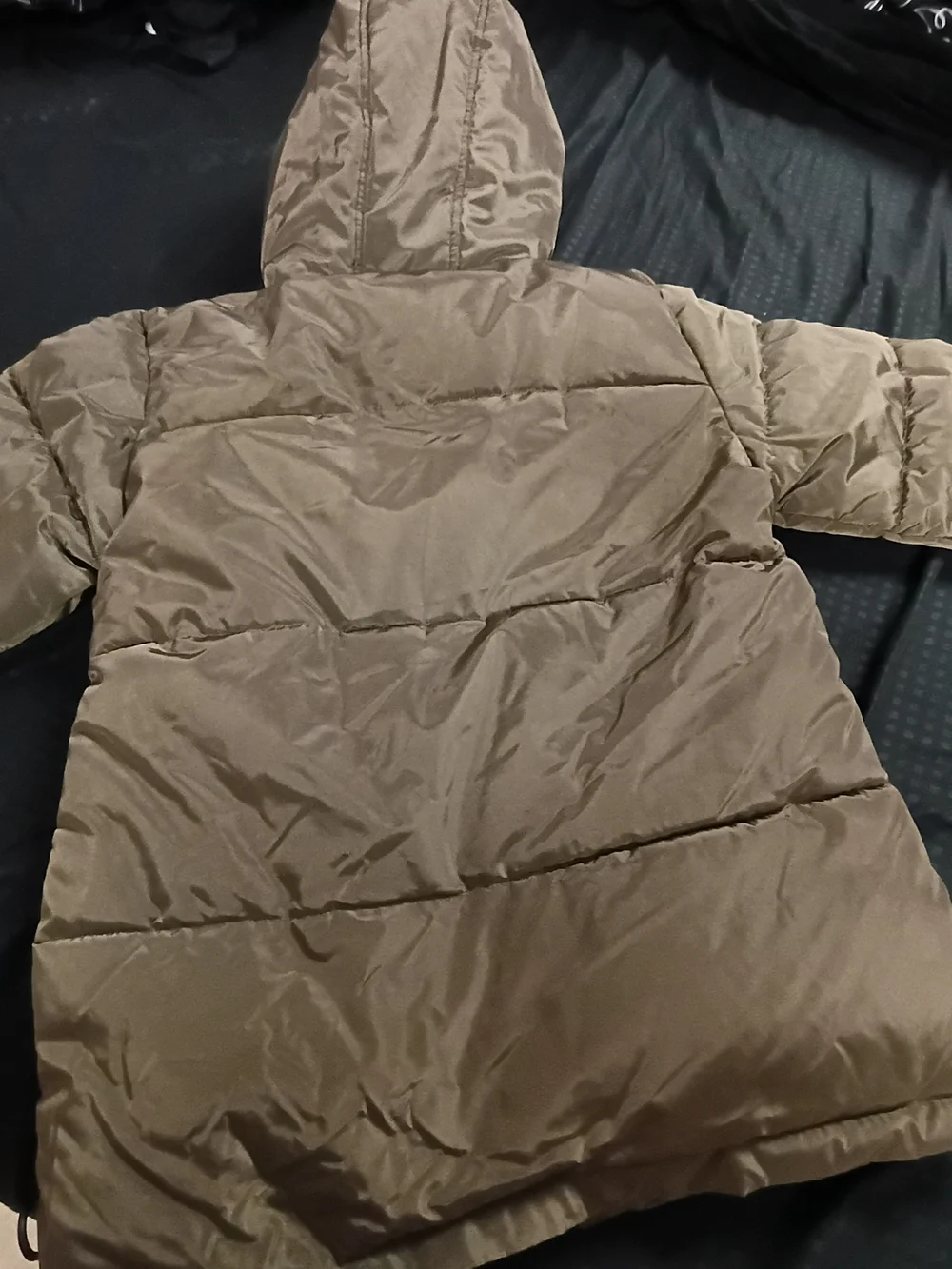 DKNY Kids Hooded Puffer Jacket in Olive